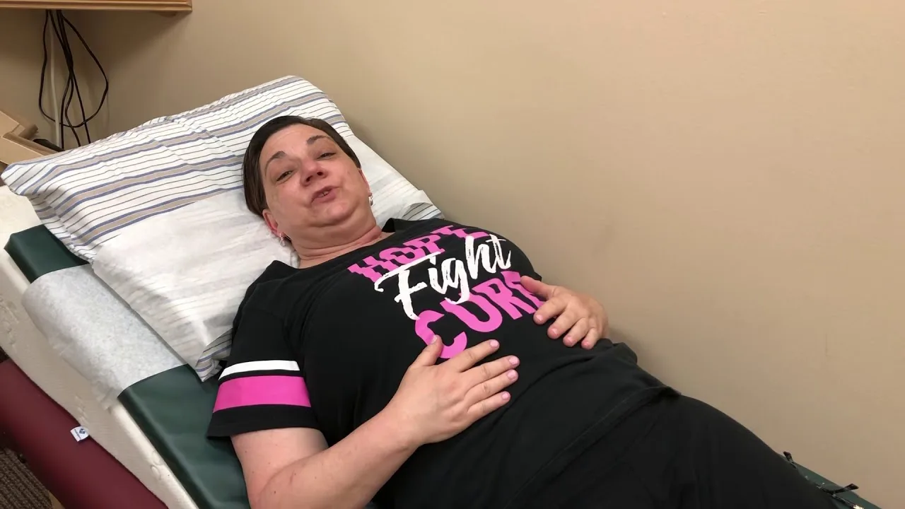 Still from the video testimonial: Dr. Charles Ferrante, D.C. - updated neuropathy patient Becky testimonial for  NJ Neuropathy program